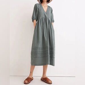 Madewell Marianna Puff-Sleeve Midi Dress